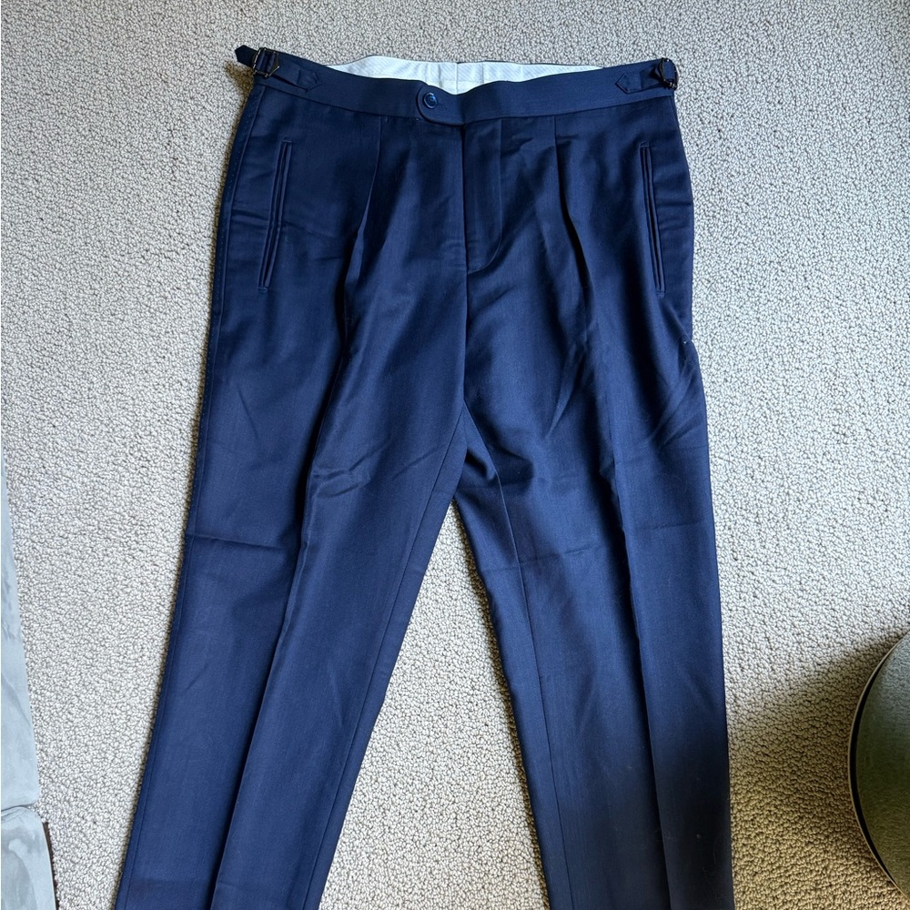 Suit Supply Men's Navy Dress Pants Brescia